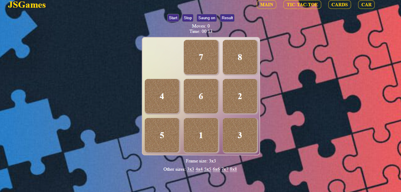 15 puzzle game